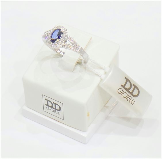 Anello Davite & Delucchi Donna in Oro bianco Zaffiro 0.6 Ct 54025068DD-15 - 54025068DD-15